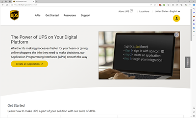 UPS Developer title page