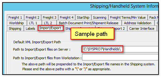 import export path